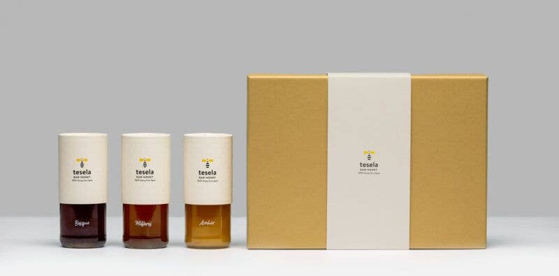 TESELA Premium Gift Box Raw Honey - 3x320g